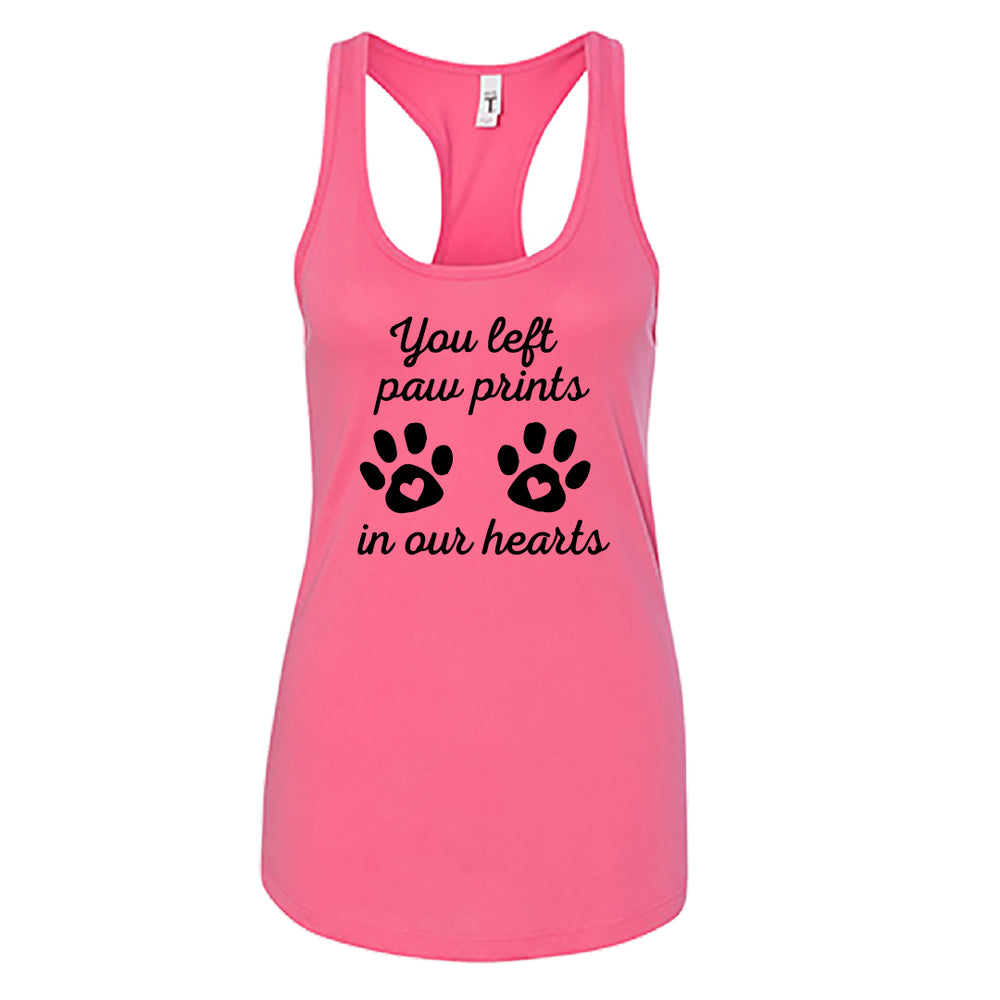 HEARTFELT "Paw Prints" Racerback Tank Top – Touching Pet Memorial Tee