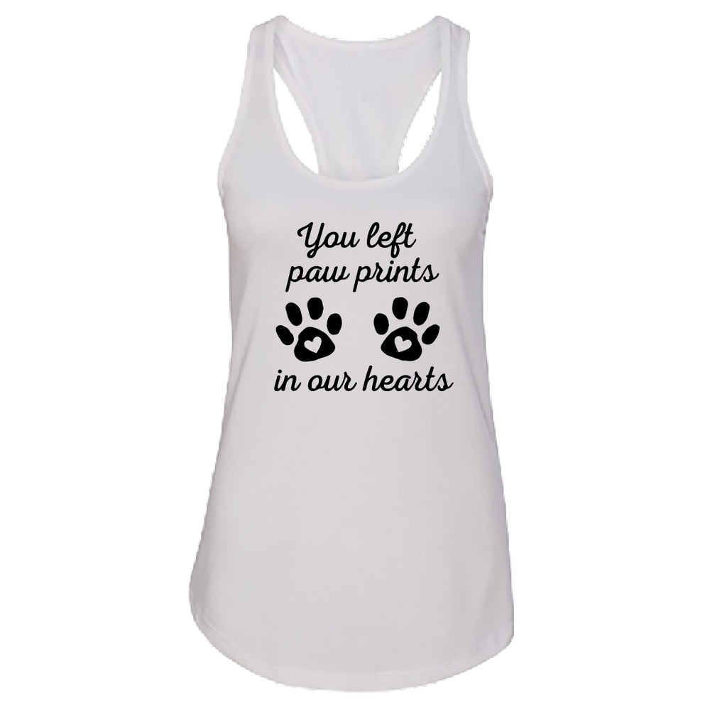 HEARTFELT "Paw Prints" Racerback Tank Top – Touching Pet Memorial Tee