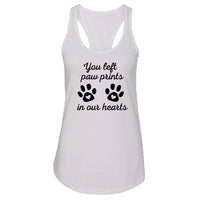 HEARTFELT "Paw Prints" Racerback Tank Top – Touching Pet Memorial Tee