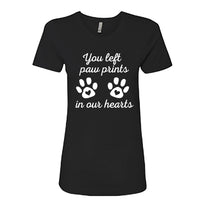 HEARTFELT "Paw Prints" Women's T-Shirt – Touching Pet Memorial Tee