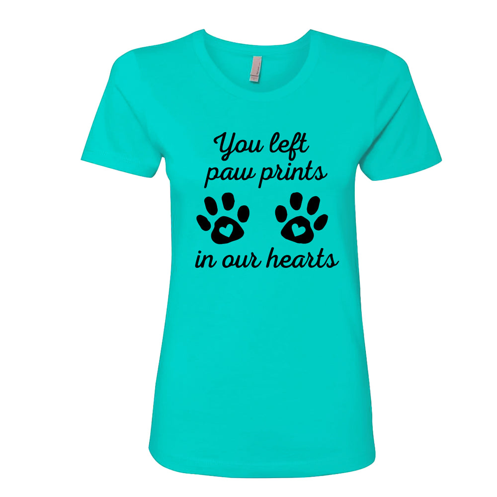 HEARTFELT "Paw Prints" Women's T-Shirt – Touching Pet Memorial Tee