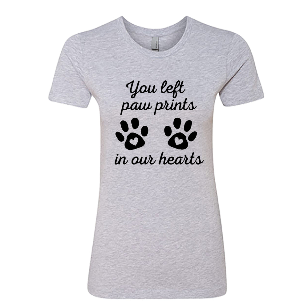 HEARTFELT "Paw Prints" Women's T-Shirt – Touching Pet Memorial Tee