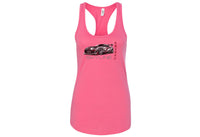 Nissan Skyline Women’s Racerback Tanks – Lightweight, Fitted Tank Tops in Hot Pink, Tahiti Blue, White | Sizes Small to 2XL