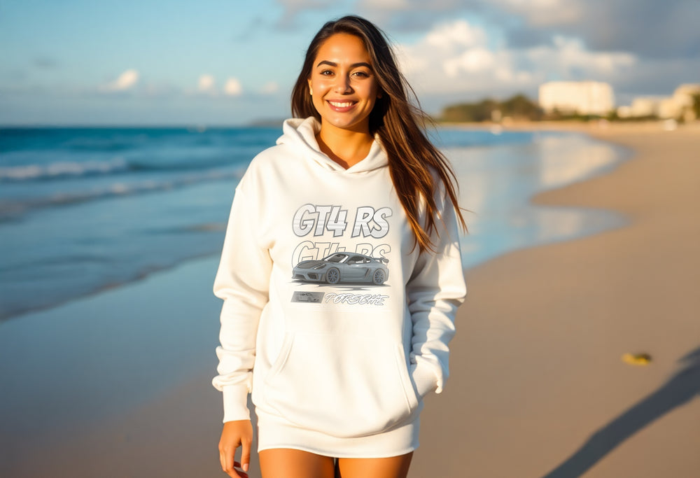 Porsche 718 Cayman GT4 RS Unisex Hoodie | Supercar Streetwear | Sizes S–3XL | Black, Deep Forest, Deep Royal Blue, Light Steel Grey, True Red, Navy Blue, White