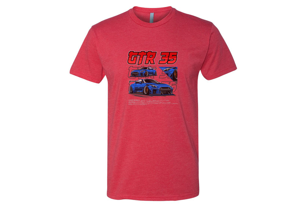 Nissan GTR 35 Men’s T-Shirt – Premium Quality Relaxed Fit Tee in Black, Cardinal, Navy, Red, Royal, White | Sizes Small to 2XL