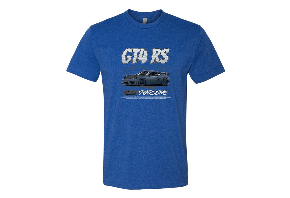 Youth Porsche 718 Cayman GT4 RS T-Shirt | Junior Supercar Fans Tee | Sizes S–XL | Black, Royal Blue, White