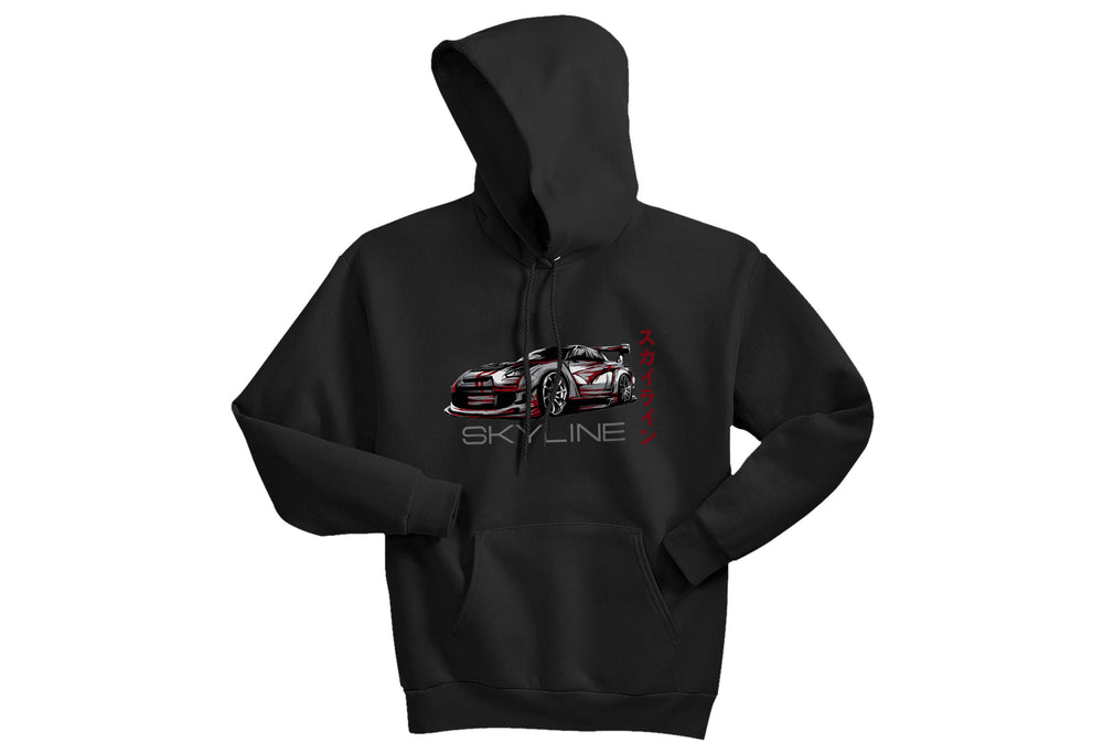 Nissan Skyline Unisex Hoodies – Soft & Durable Fleece Pullover Hoodie in Black, Dark Green, Navy, Royal, White | Sizes Small to 3XL