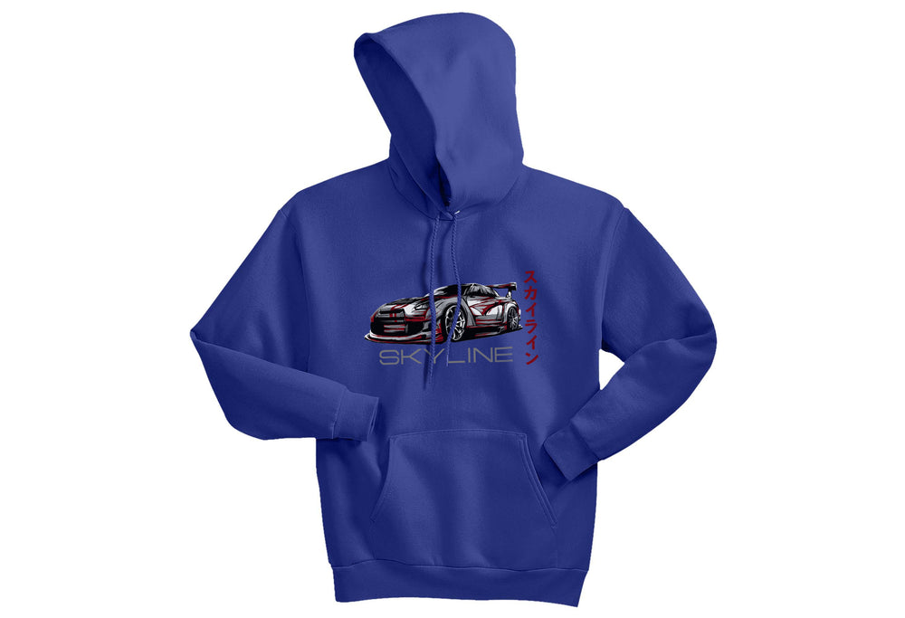 Nissan Skyline Unisex Hoodies – Soft & Durable Fleece Pullover Hoodie in Black, Dark Green, Navy, Royal, White | Sizes Small to 3XL