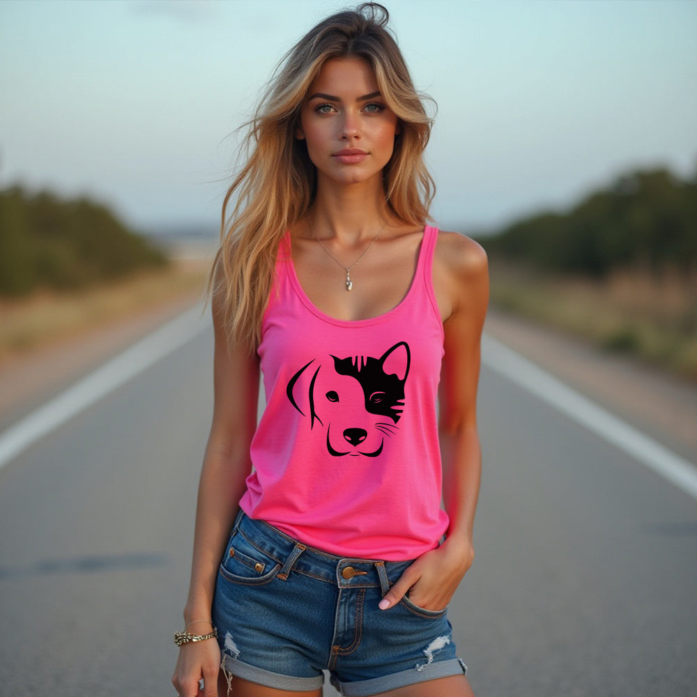 "Team Paws" Women's Racerback Tank Top – The Perfect Active Top for Dog and Cat Lovers