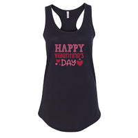Women’s Happy Valentine's Day Tank Top | Artistic Heart Sleeveless Tee | Soft Cotton Festive Summer Top