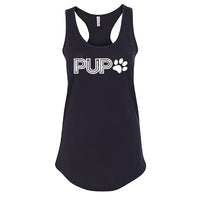 "PUP" Minimalist Racerback Tank Top – The Chic Top for Dog Moms
