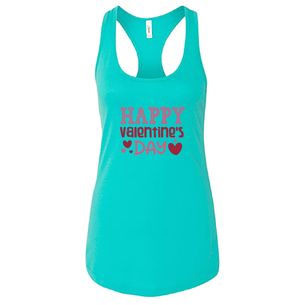 Women’s Happy Valentine's Day Tank Top | Artistic Heart Sleeveless Tee | Soft Cotton Festive Summer Top