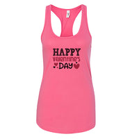 Women’s Happy Valentine's Day Tank Top | Artistic Heart Sleeveless Tee | Soft Cotton Festive Summer Top