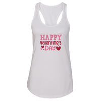 Women’s Happy Valentine's Day Tank Top | Artistic Heart Sleeveless Tee | Soft Cotton Festive Summer Top