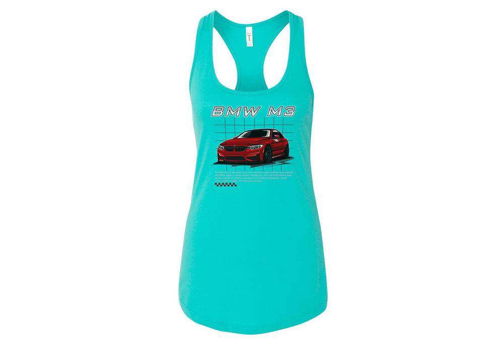 BMW M3 Women’s Racerback Tank – Iconic Performance Style | Sizes S–2XL | 5 Bold Colors