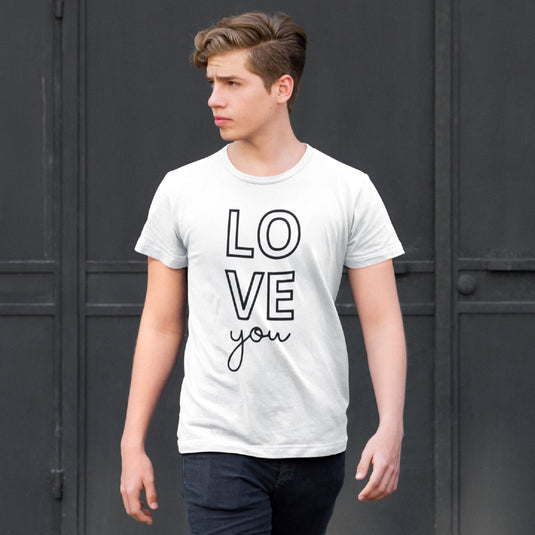 Men's "Love You" Graphic T-Shirt | Valentine's Day Gift for Him