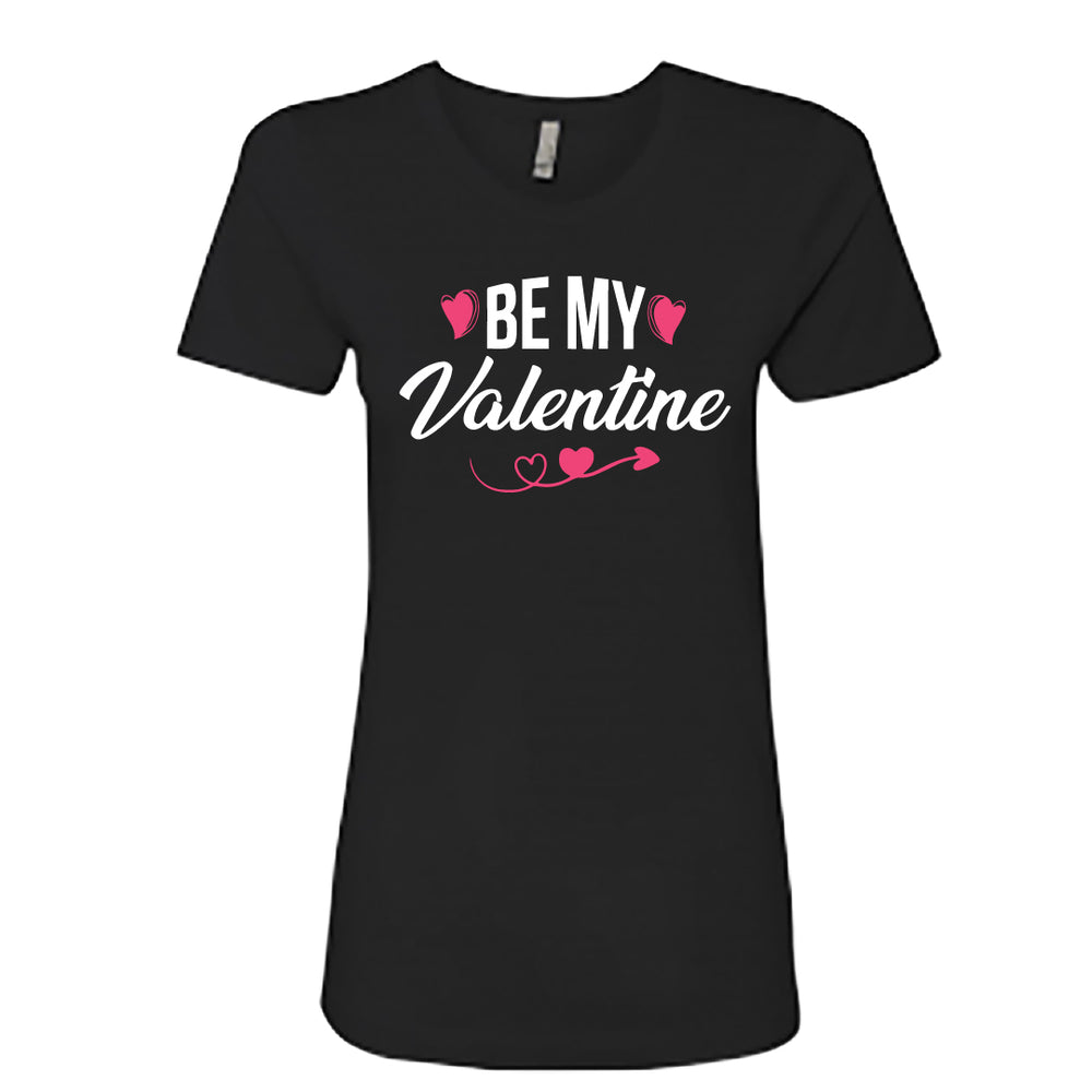 Women’s Be My Valentine T-Shirt – Cute Heart & Arrow Graphic Tee – Slim Fit Soft Holiday Top