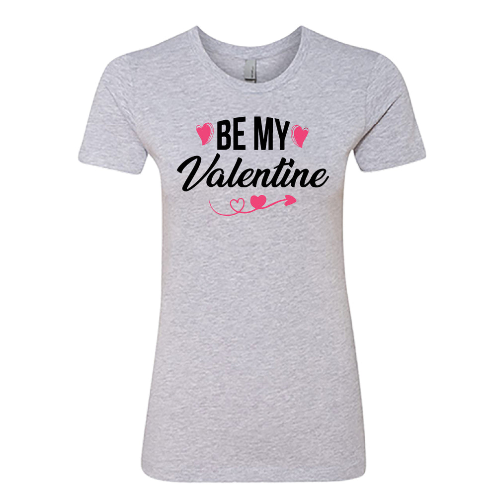 Women’s Be My Valentine T-Shirt – Cute Heart & Arrow Graphic Tee – Slim Fit Soft Holiday Top