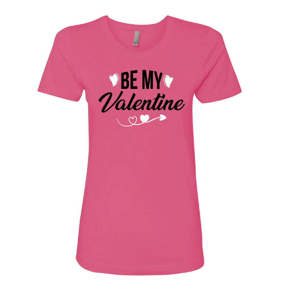 Women’s Be My Valentine T-Shirt – Cute Heart & Arrow Graphic Tee – Slim Fit Soft Holiday Top
