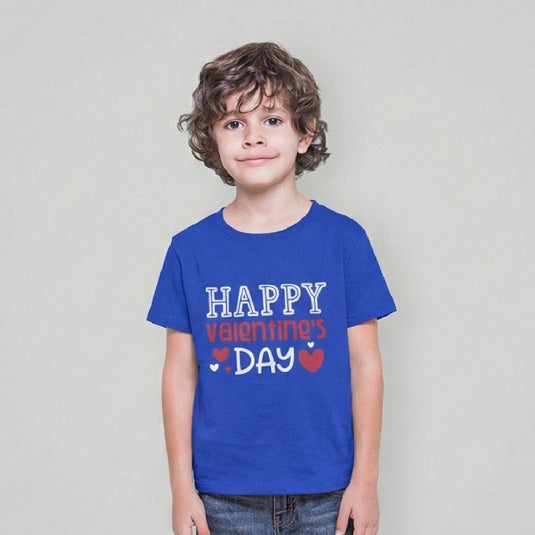 Kids Happy Valentine Day T-Shirt – Youth Valentine’s Day Graphic Tee – Soft Cotton Holiday Shirt for Boys & Girls