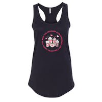 Women’s Happy Valentine’s Day Tank Top – Modern Pink Script Graphic Racerback – Soft Cotton Sleeveless Holiday Shirt