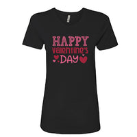Women’s Happy Valentine's Day T-Shirt | Heart Graphic Crew Neck Tee | Soft Cotton Festive Holiday Top