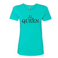 Women’s "His Queen" Graphic T-Shirt – Elegant Royal Crown Typography Tee – Soft Cotton Matching Couples' Shirt for HerWomen’s "His Queen" Graphic T-Shirt – Elegant Royal Crown Typography Tee – Soft Cotton Matching Couples' Shirt for Her