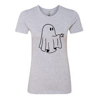 Women’s Cartoon Ghost T-Shirt – Spooky Cute Graphic Tee – Soft Cotton Minimalist Ghost Shirt for Her – Trendy Halloween & Fall Fashion