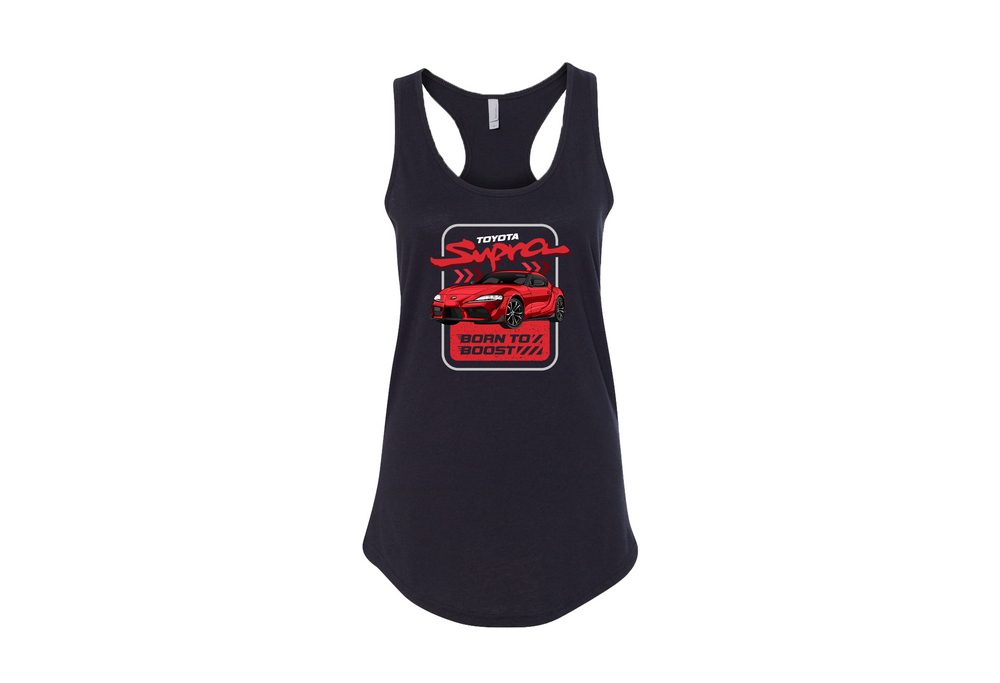 Women’s Toyota Supra Graphic Tank Top – “Born to Boost” | Sizes S–2XL | 6 Bold Colors