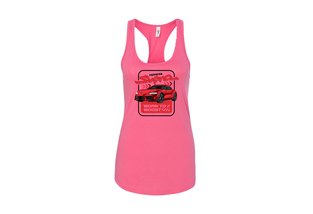 Women’s Toyota Supra Graphic Tank Top – “Born to Boost” | Sizes S–2XL | 6 Bold Colors