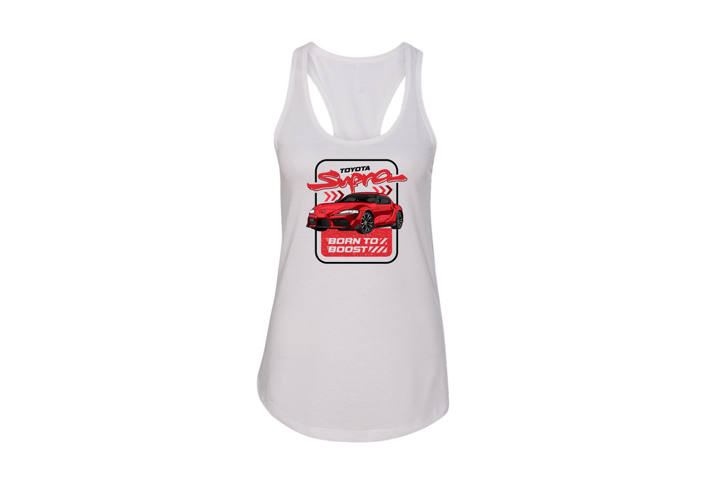 Women’s Toyota Supra Graphic Tank Top – “Born to Boost” | Sizes S–2XL | 6 Bold Colors