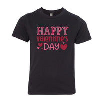 Kids Happy Valentine's Day T-Shirt | Heart Graphic Youth Tee for Boys & Girls | Soft Cotton Holiday Holiday Shirt