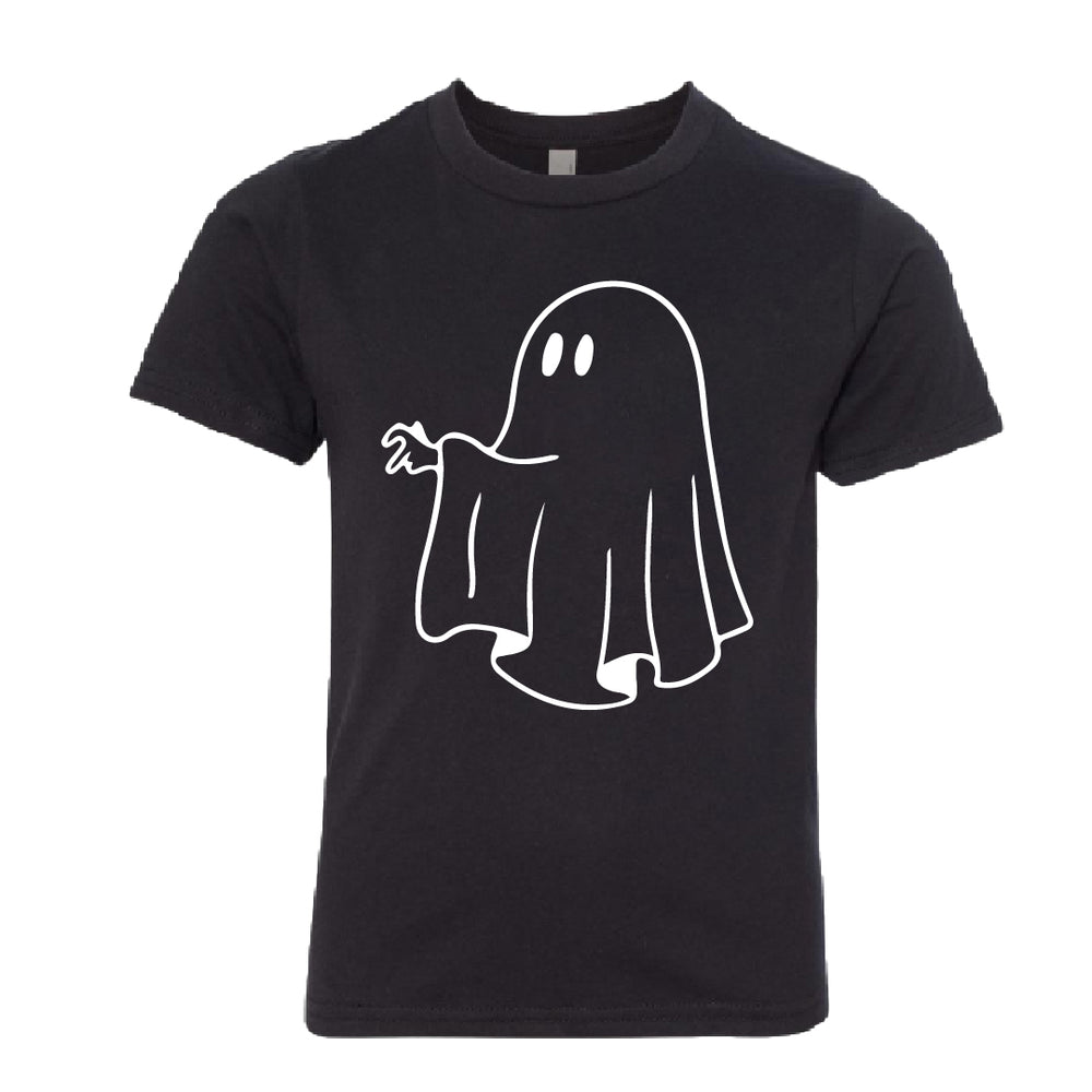 Kids Cute Cartoon Ghost T-Shirt – Youth Spooky Graphic Tee – Soft Cotton Funny Ghost Shirt for Boys & Girls