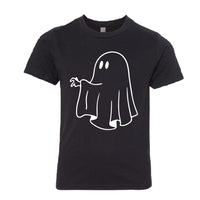 Kids Cute Cartoon Ghost T-Shirt – Youth Spooky Graphic Tee – Soft Cotton Funny Ghost Shirt for Boys & Girls