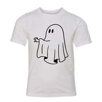 Kids Cute Cartoon Ghost T-Shirt – Youth Spooky Graphic Tee – Soft Cotton Funny Ghost Shirt for Boys & Girls