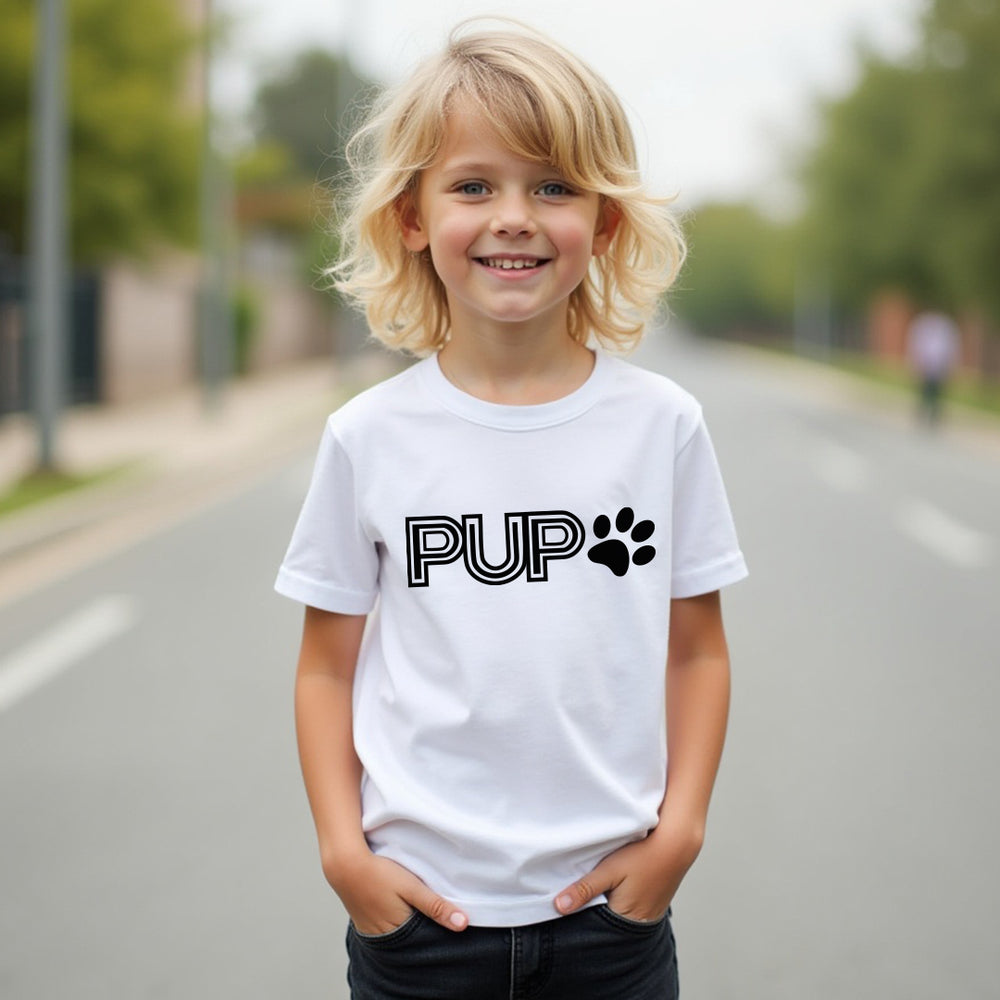 Adorable "PUP" Youth T-Shirt – The Minimalist Tee for Little Dog Lovers