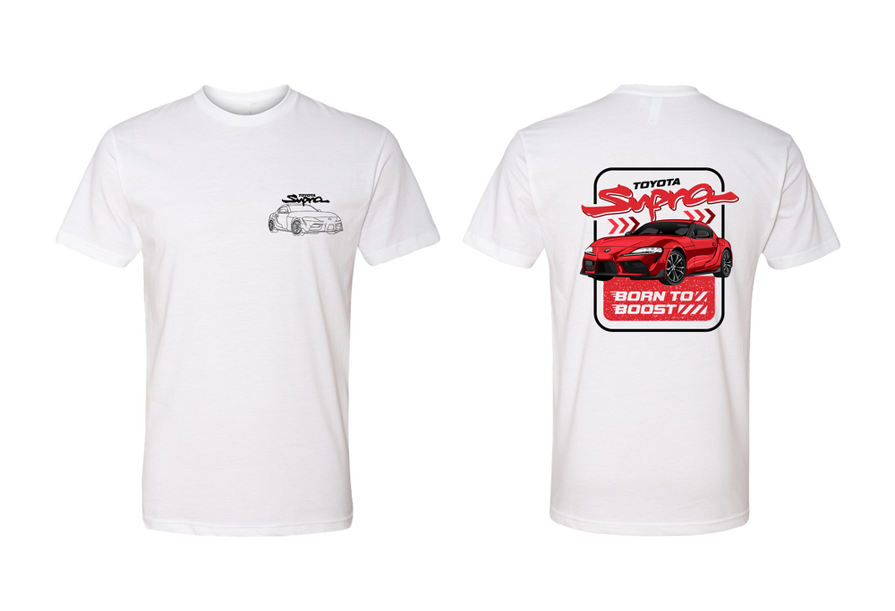 Youth Toyota Supra Graphic T-Shirt – “Born to Boost” | Sizes S–XL | Black, Royal Blue, White