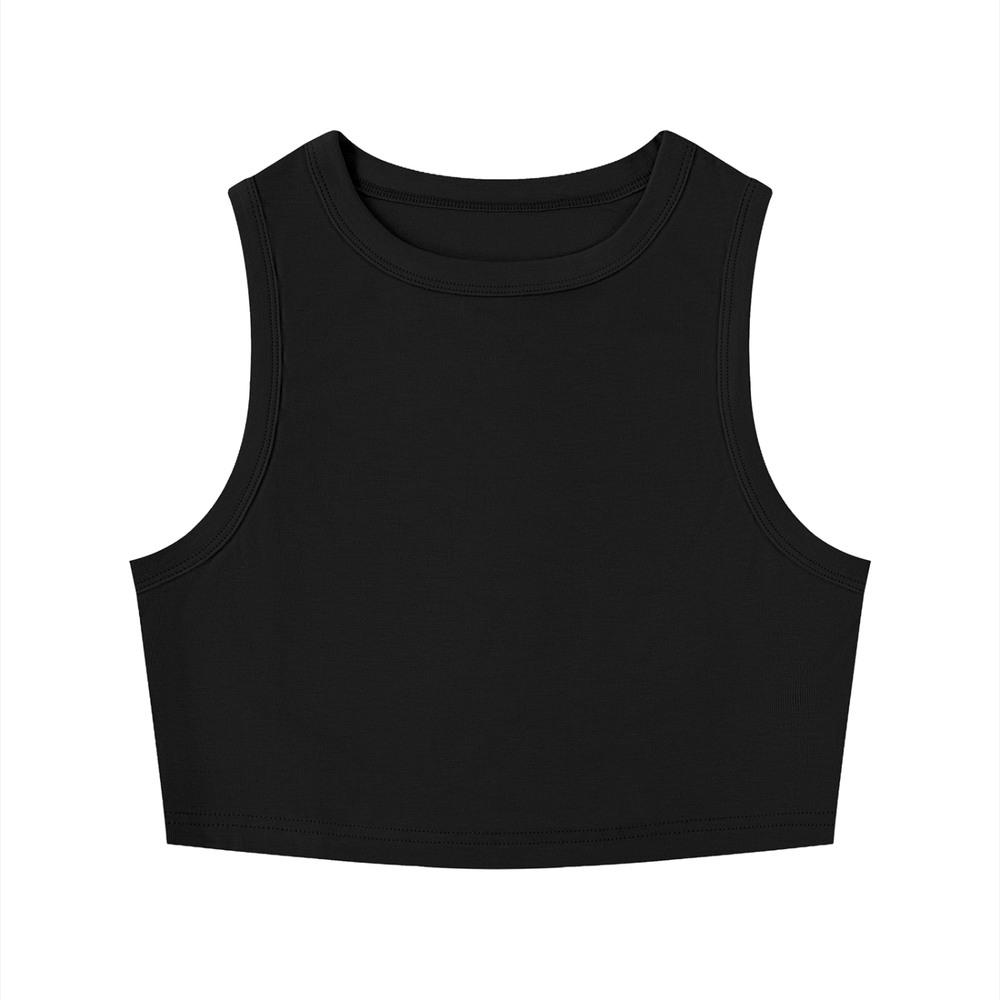 Women's Tight Crewneck Crop Tank Top | tank top,tank top ,tank tops women,tank top with built in bra,tank tops women y2k