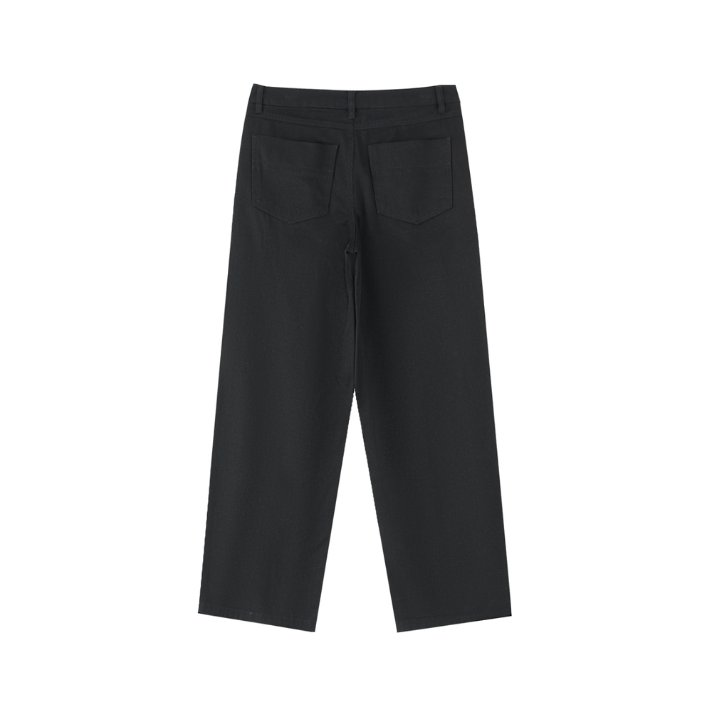 Men Heavyweight Cotton Straight-Leg Pants