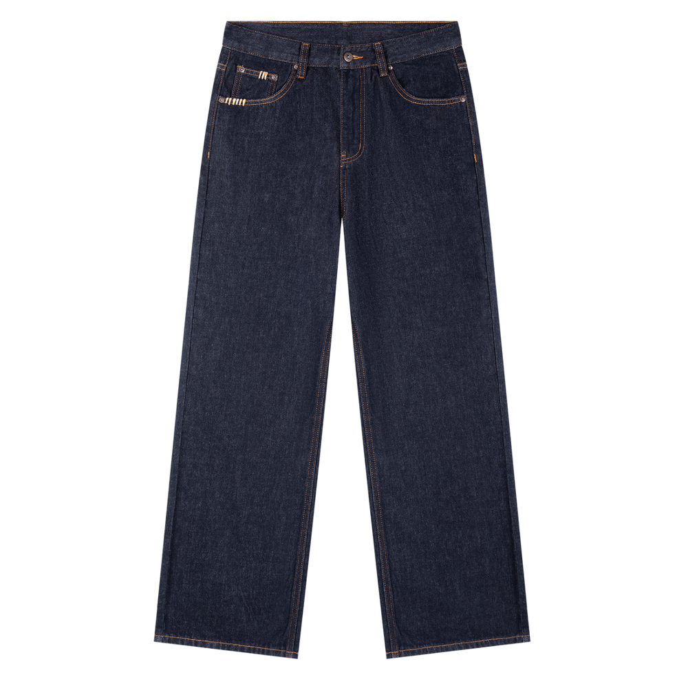 Men Heavyweight Straight Leg Denim Jeans