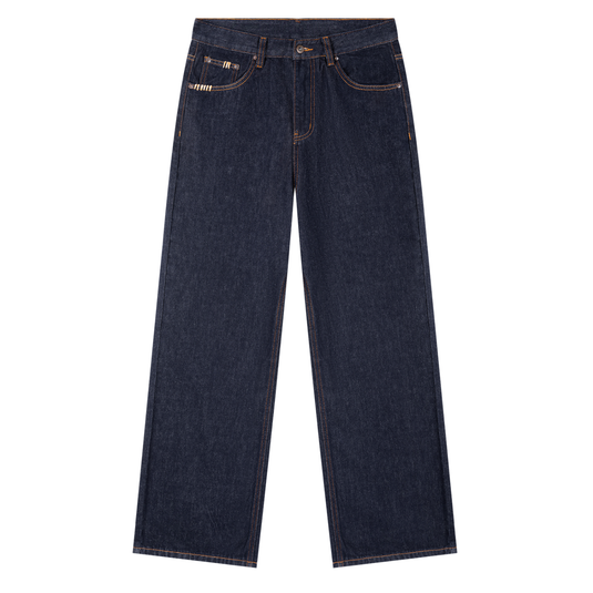 Men Heavyweight Straight Leg Denim Jeans