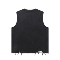 Unisex Snow Washed Raw-Hem Tank Top