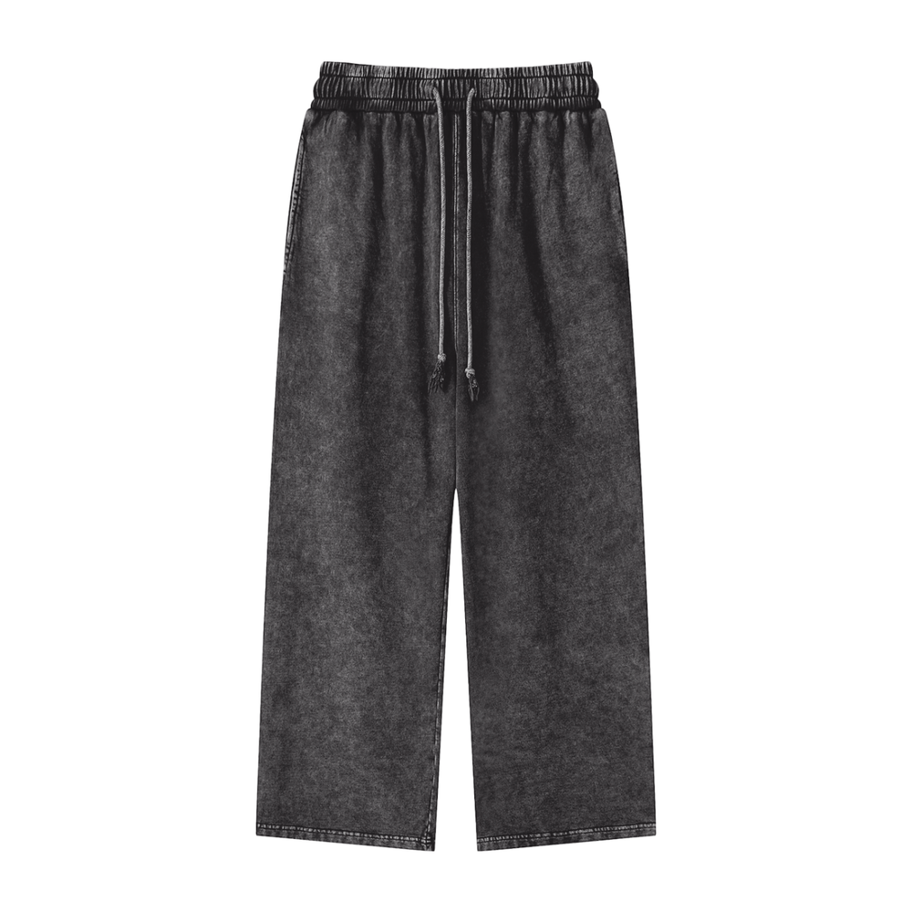 Unisex Snow Washed Straight Leg Pants