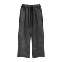 Unisex Snow Washed Straight Leg Pants