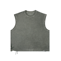 Unisex Distressed Grommet Eyelet Tank Top