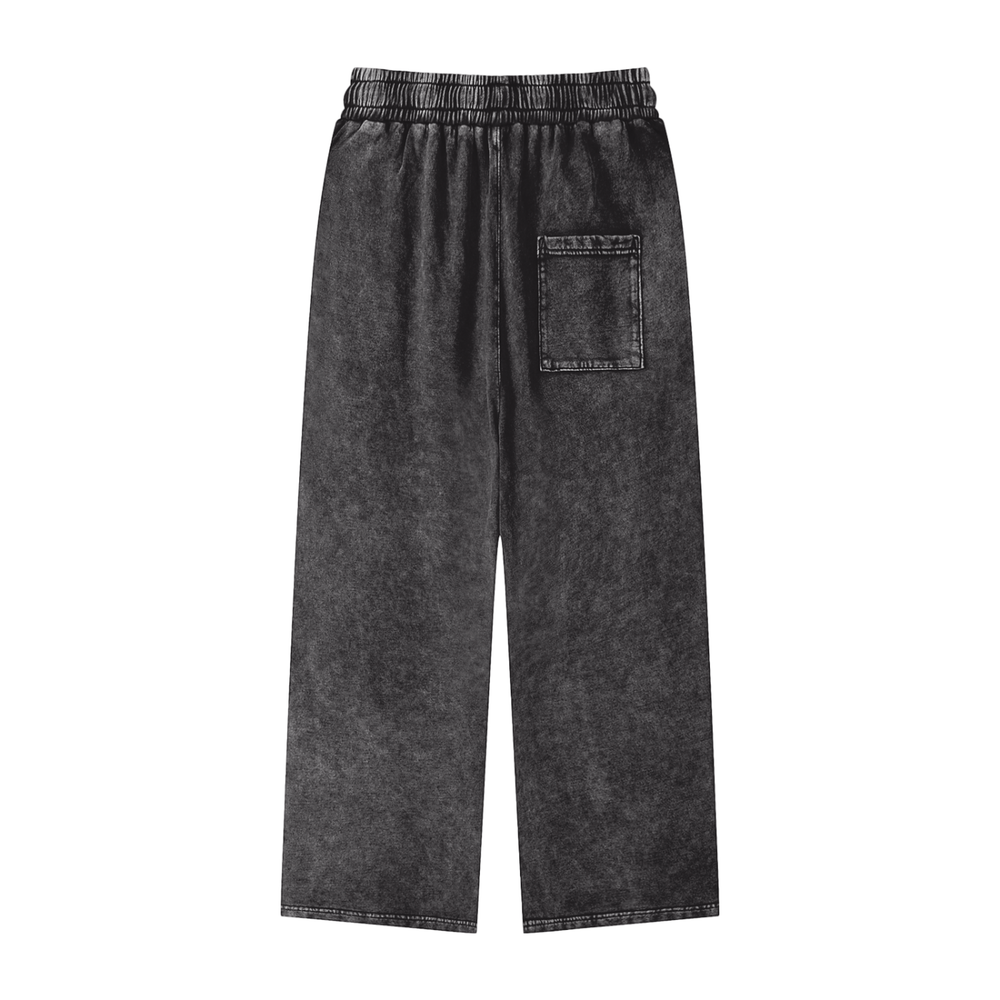Unisex Snow Washed Straight Leg Pants