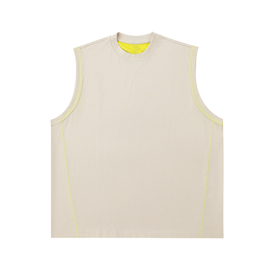 Unisex Contrast Panel Cooling Performance Tank Top