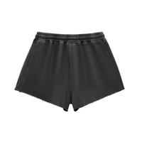 Women Snow Washed Raw Edge Drawstring Shorts | shorts men,shorts women,shorts,short sleeve button down,short sleeve tops for women
