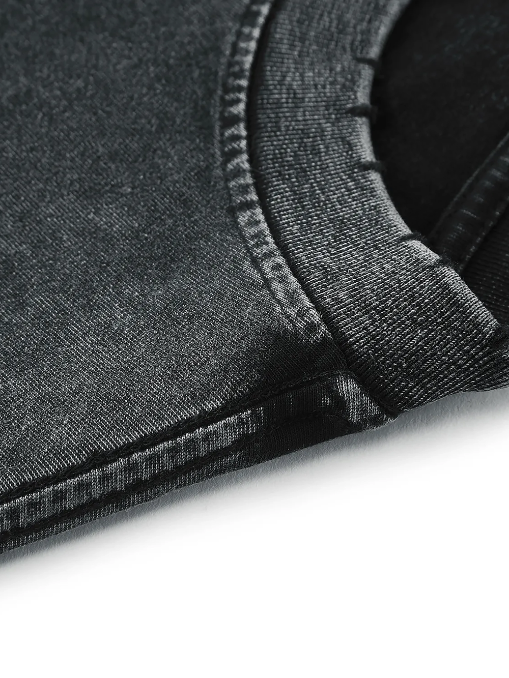 Unisex Snow Washed Frayed Hem Tank Top