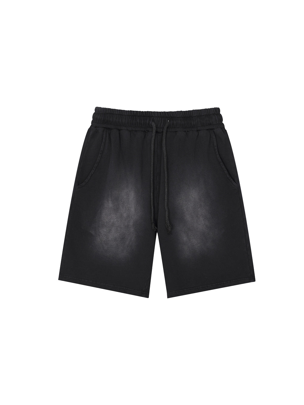 Unisex Rectangle Patch Monkey Washed Shorts | shorts men,shorts women,shorts,short sleeve button down,short sleeve tops for women